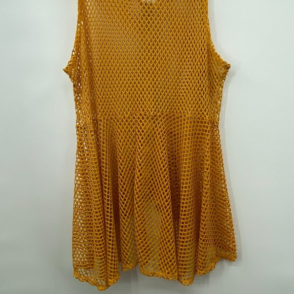 ZIPPER FRONT COVER-UP ORANGE WOMENS FITS LIKE A LARGE - Picture 4 of 5